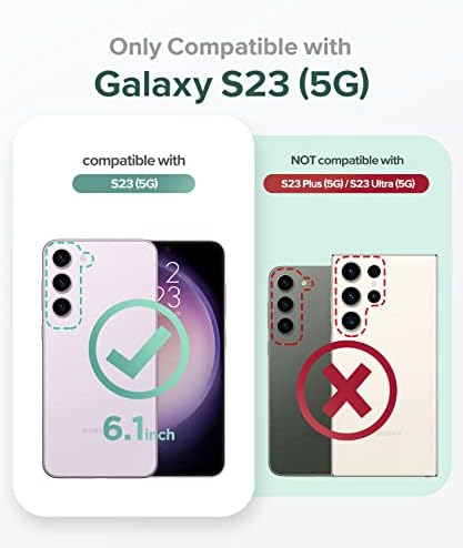 Hortune תואם ל- Samsung Galaxy S23 נצנצים, עם מגן מצלמה 2x ומגן מסך 2x, [לא מצהיב] מארז אטום הלם, אשת